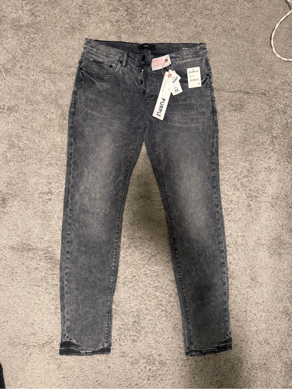 Purple Brand P001 Skinny Jean | Ash Black Vintage | Size 33 | Nwt | Style P001